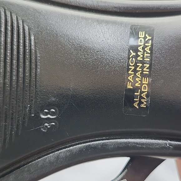 Apri Made in Italy New W/O Tags Black and Rhinestone Sandals 7.5, $25 - Picture 7 of 9